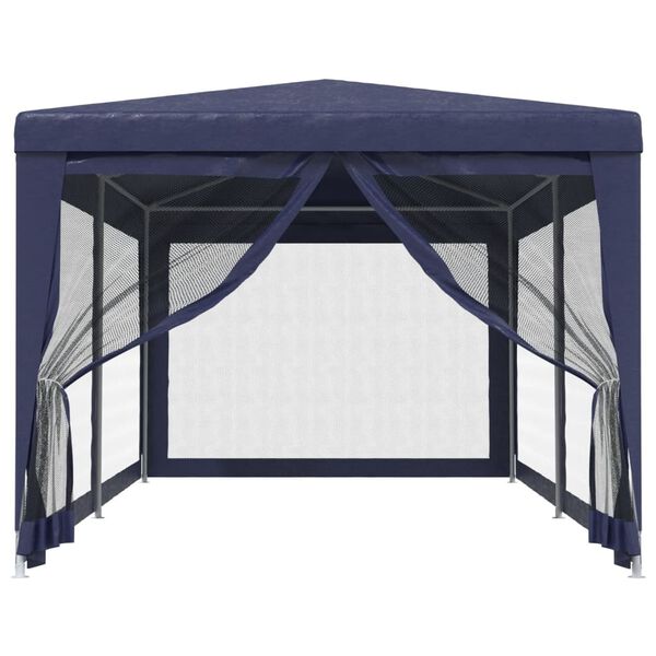 vidaXL Tenda per Feste con 6 Pareti Laterali in Rete Blu 3x6 m HDPE