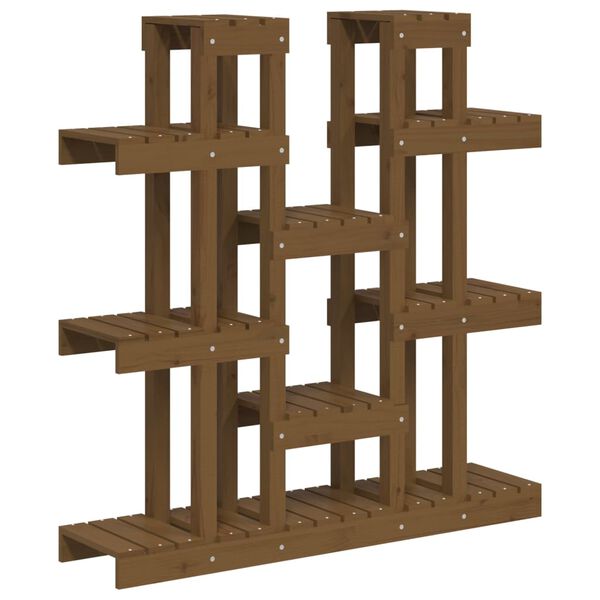 vidaXL Supporto Piante Ambra 104,5x25x109,5 cm Legno Massello di Pino