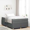 vidaXL Struttura letto con materasso Grigio scuro 120 x 200 cm Tessuto