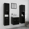 vidaXL Set Mobili da Bagno Nero in Legno Multistrato