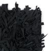 vidaXL Tappeto Shaggy a Pelo Lungo in Vera Pelle 120x170 cm Nero