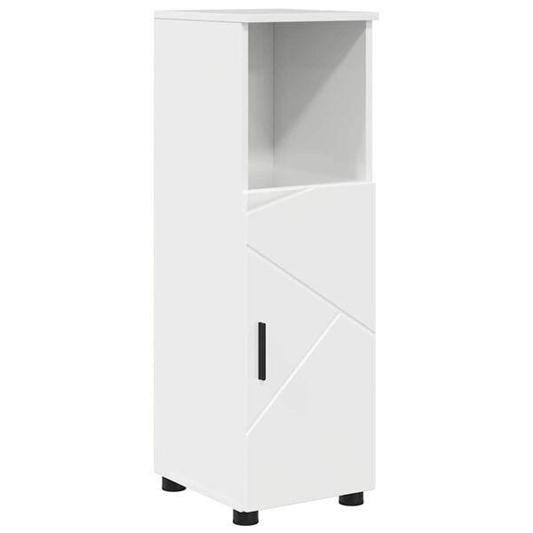 vidaXL Mobile da Bagno con archiviazione Bianco Lucido 30 x 35 x 95 cm
