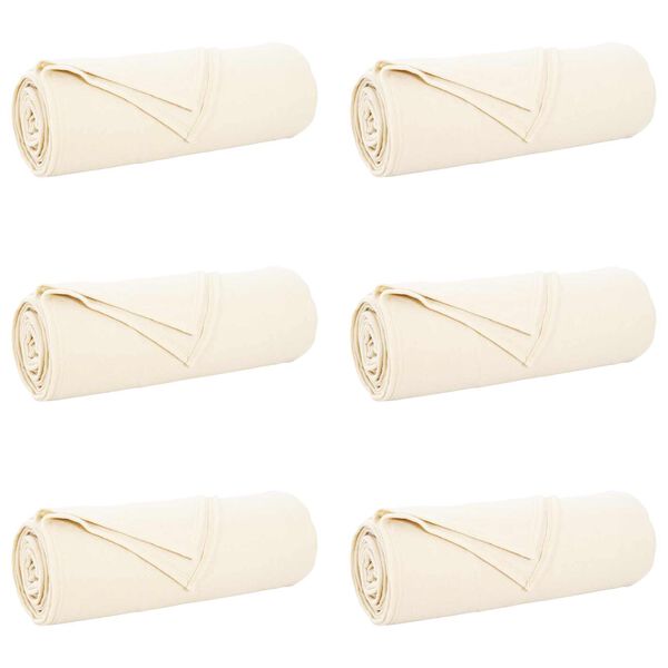 vidaXL Coperte da Pile 6 pcs Crema 280 x 210 cm Panno