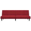 vidaXL Divano Letto a 2 Posti Rosso Vino in Velluto