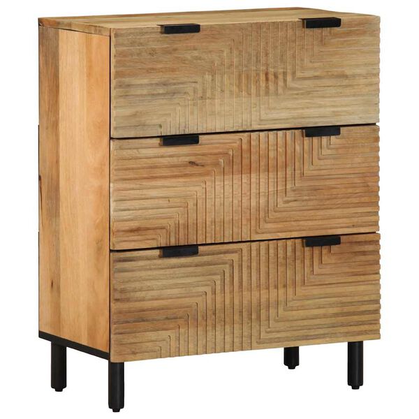 vidaXL Credenza Marrone 60x33x75 cm in Legno Massello di Mango