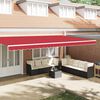 vidaXL Tenda a Braccio Rosso 580 x 20 cm Tela