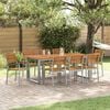 vidaXL Set da Pranzo per Giardino 9 pcs Grigio