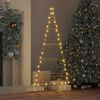 vidaXL Albero di Natale in metallo con supporto Oro 125 cm