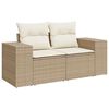 vidaXL Set Divano da Giardino 9 pz con Cuscini Beige Polyrattan Acacia