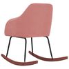 vidaXL Sedia a Dondolo Rosa in Velluto