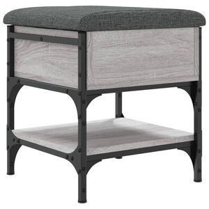 vidaXL Panca Porta Scarpe Grigio Sonoma 42x42x45 cm Legno Multistrato