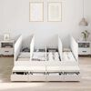 vidaXL Struttura letto con contenitore Bianco 140 cm Legno multistrato