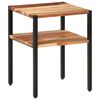 vidaXL Tavolino 35x35x45cm in Legno Massello di Acacia e Ferro