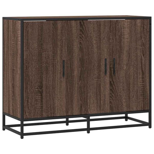 vidaXL Credenza Rovere Marrone 94x35x76 cm in Legno Multistrato