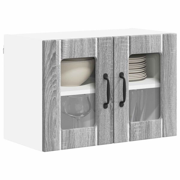 vidaXL Mobile da cucina 2 pcs Grigio Sonoma 60 x 31 x 40 cm