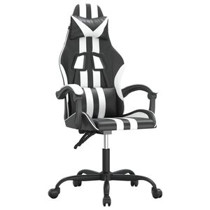 vidaXL Sedia da Gaming Nero e Bianco in Similpelle