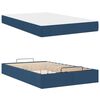 vidaXL Struttura letto con materasso con materasso 2 pcs Blu Tessuto