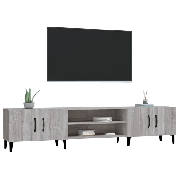 vidaXL Mobile TV Grigio Sonoma 180x31,5x40 cm in Legno Multistrato
