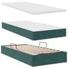 vidaXL Letto con Contenitore Verde Scuro 200 x 200 cm Velluto