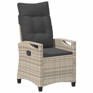 vidaXL Sedia da giardino reclinabile Grigio chiaro e grigio scuro