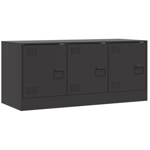 vidaXL Mobile TV Nero 99x39x44 cm in Acciaio