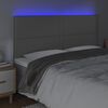 vidaXL Testiera a LED Grigio 160x5x118/128cm in Similpelle