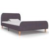 vidaXL Giroletto senza Materasso Tortora 90x200 cm in Tessuto