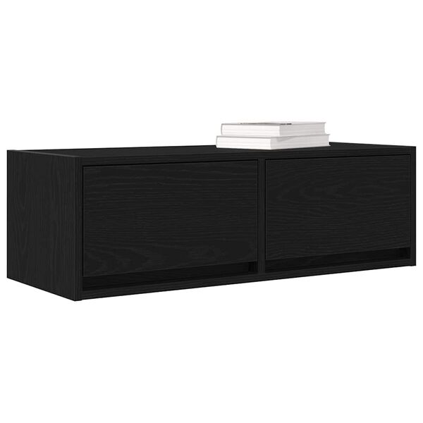 vidaXL Mobile Porta TV Rovere Nero 80x31x25,5 cm in Legno Multistrato