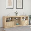 vidaXL Credenza con Luci LED Rovere Sonoma 181,5x37x67 cm