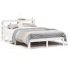 vidaXL Giroletto con Testiera Bianco 135x190 cm Legno Massello di Pino
