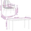 vidaXL Set Pranzo da Giardino 7pz Marrone Polyrattan Vetro