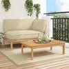 vidaXL Set di divani con cuscino 2 pcs Beige Legno di Acacia Massello