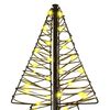 vidaXL Albero di Natale con 240 LED Bianco caldo 180 cm Rattan