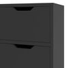 vidaXL Credenza Nero Lucido 90x30x72 cm in Legno Multistrato