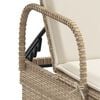 vidaXL Lettini Prendisole 2 pz con Cuscini Beige in Polyrattan