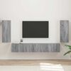 vidaXL Set mobile TV 4 pcs Grigio Sonoma Legno multistrato