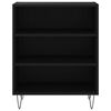 vidaXL Credenza Nera 57x35x70 cm in Legno Multistrato