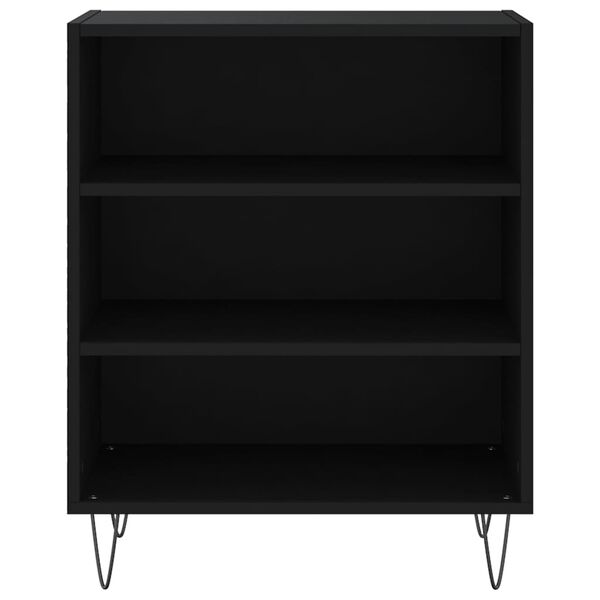 vidaXL Credenza Nera 57x35x70 cm in Legno Multistrato