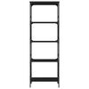 vidaXL Libreria a 5 Ripiani Nera 59x35x171 cm in Legno Multistrato