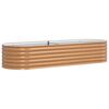 vidaXL Letto Rialzato Marrone 240 x 80 x 44 cm Acciaio