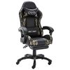 vidaXL Sedia da Gaming con Poggiapiedi Nera e Mimetica in Similpelle