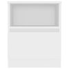 vidaXL Comodino Bianco 40x40x50 cm in Legno Multistrato
