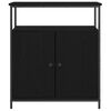 vidaXL Credenza Rovere Nero 70 x 30 x 80 cm Legno multistrato