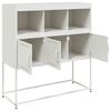 vidaXL Credenza Bianca 100,5x39x107 cm in Acciaio