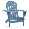 vidaXL Sedia Giardino Adirondack in Legno Massello di Abete Blu