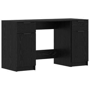 vidaXL Scrivania Rovere Nero 133 x 50 x 75 cm Legno ingegnerizzato