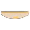 vidaXL Tappetini per scale 15 pz 65x21x4 cm Argento Semicircolari Grandi