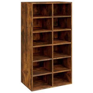vidaXL Scarpiera Rovere Fumo 54x34x100,5 cm in Legno Multistrato