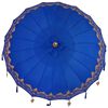 vidaXL Parasol Balinese 260 Blu 180-190 cm Cotone e legno massello