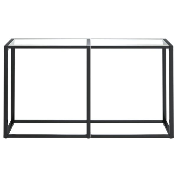 vidaXL Tavolo Consolle Trasparente 140x35x75,5 cm in Vetro Temperato